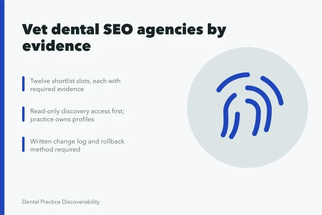 Scorecard for vetting dental SEO agencies on evidence and account ownership. Which dental SEO agencies survive an interview, not just a ranking page?