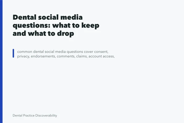 Dental social media questions: what to keep and what to drop. Dental social media questions: privacy, disclosures, access, and documentation