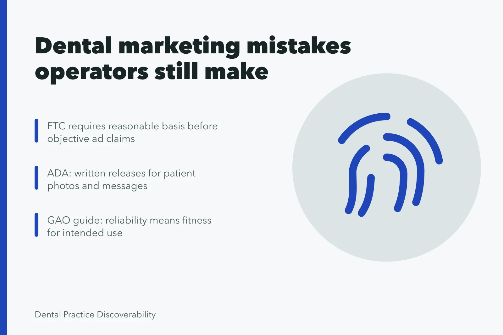 Two dentists examine a dental X-ray with a patient in a modern clinic setting. Dental marketing strategy mistakes that experienced operators still make
